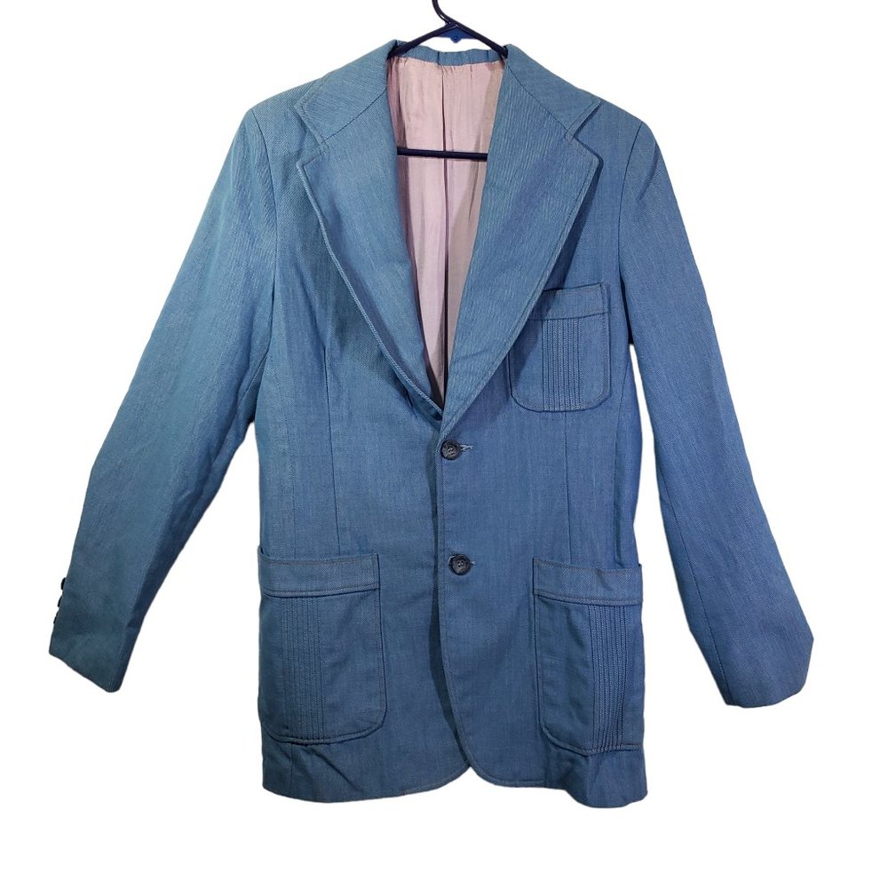 TOBIAS Men's 40L Blue Vintage, 70's Jacket
